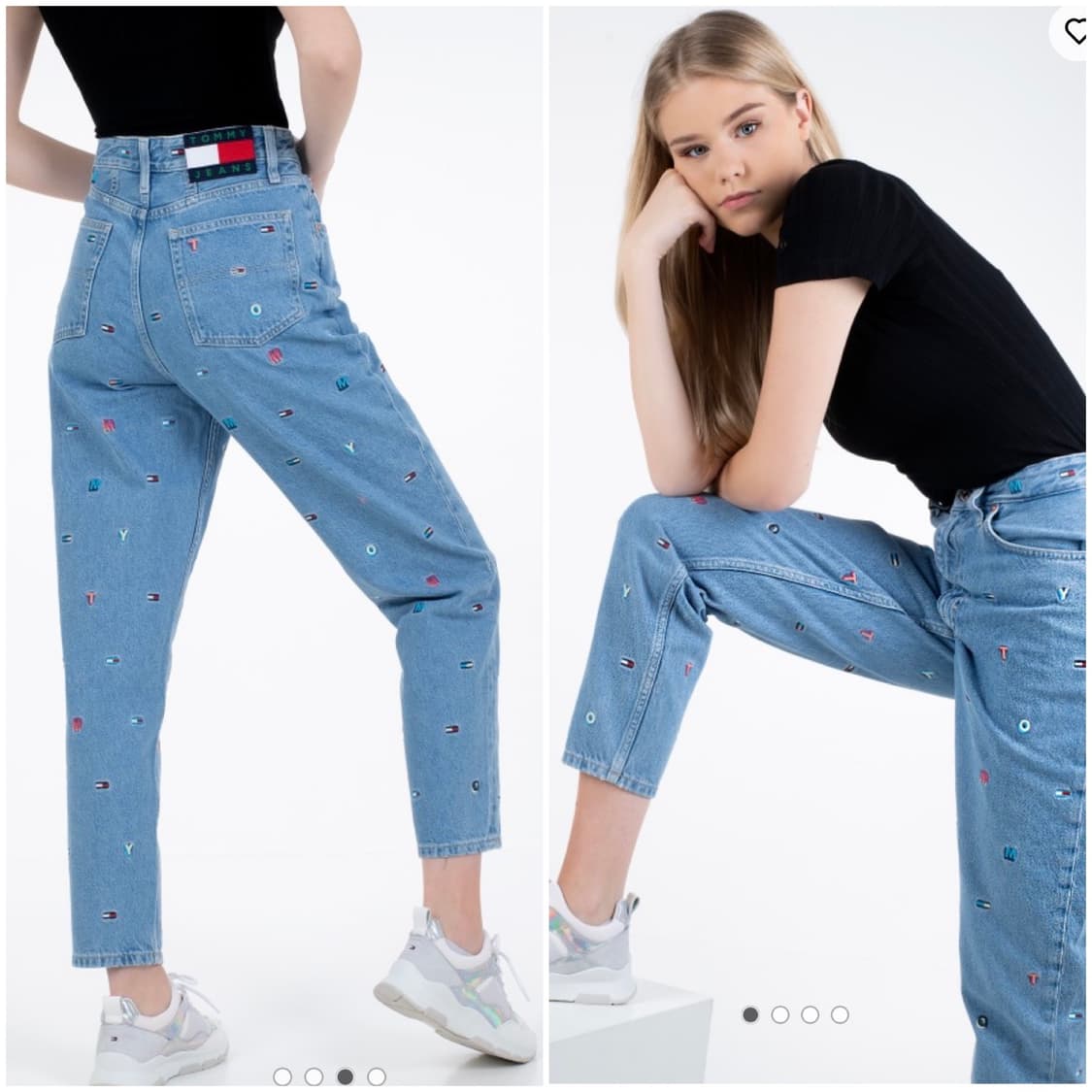 (33/32 작게나옴) 타미진스 자수 패턴 데님 팬츠 청바지 상품이미지1