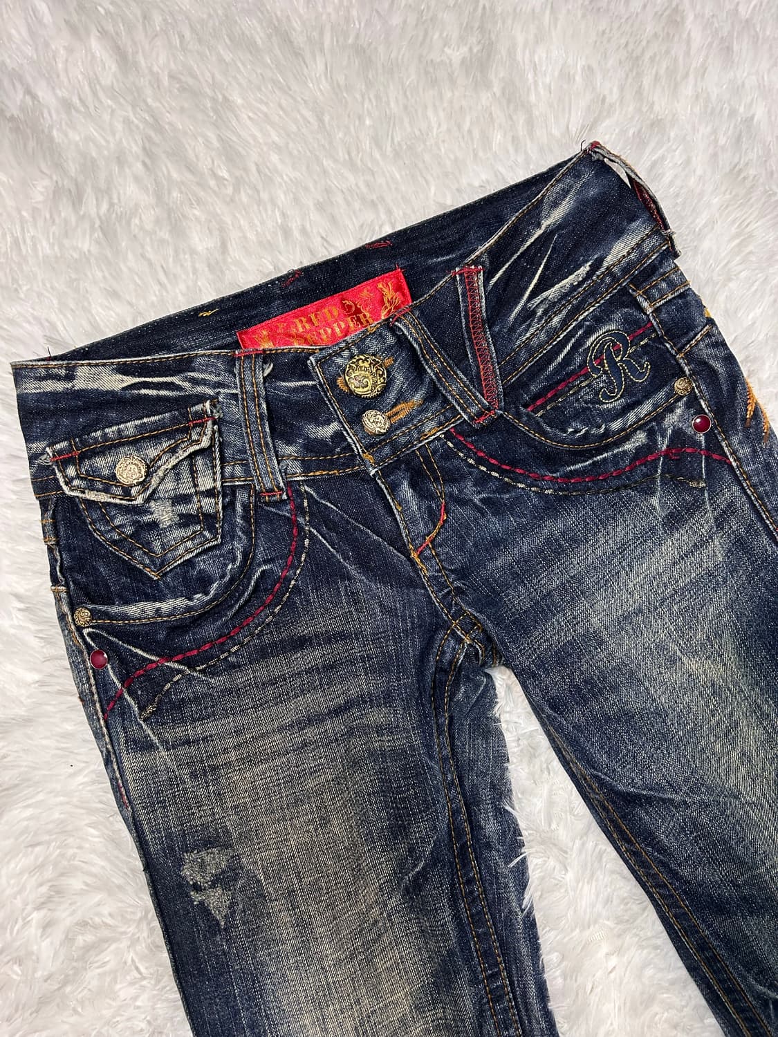 red pepper y2k detailed bootscut denim 상품이미지2