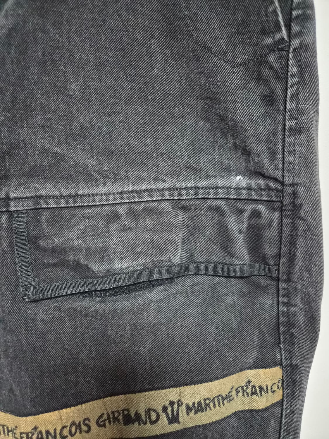 마리떼프랑소와저버 포켓 디테일 와이드 블랙 데님 33사이즈 P-52 상품이미지8