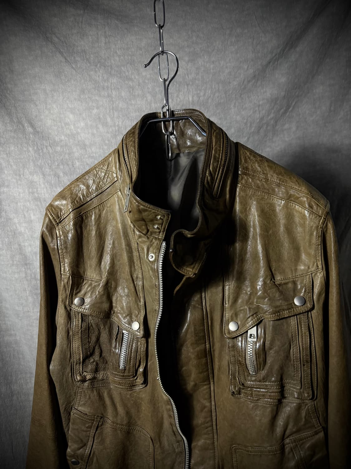 Vintage Lambskin Military Rider Jacket   상품이미지7