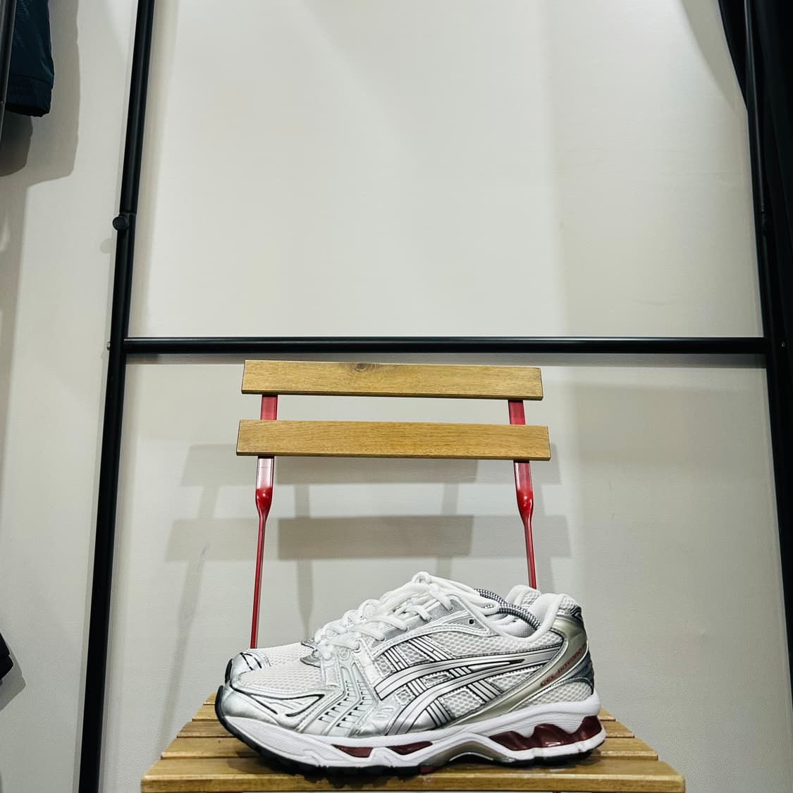 280) 아식스 운동화 남성 남자 젤 카야노 14 화이트 퓨어 실버 레드 상품이미지3