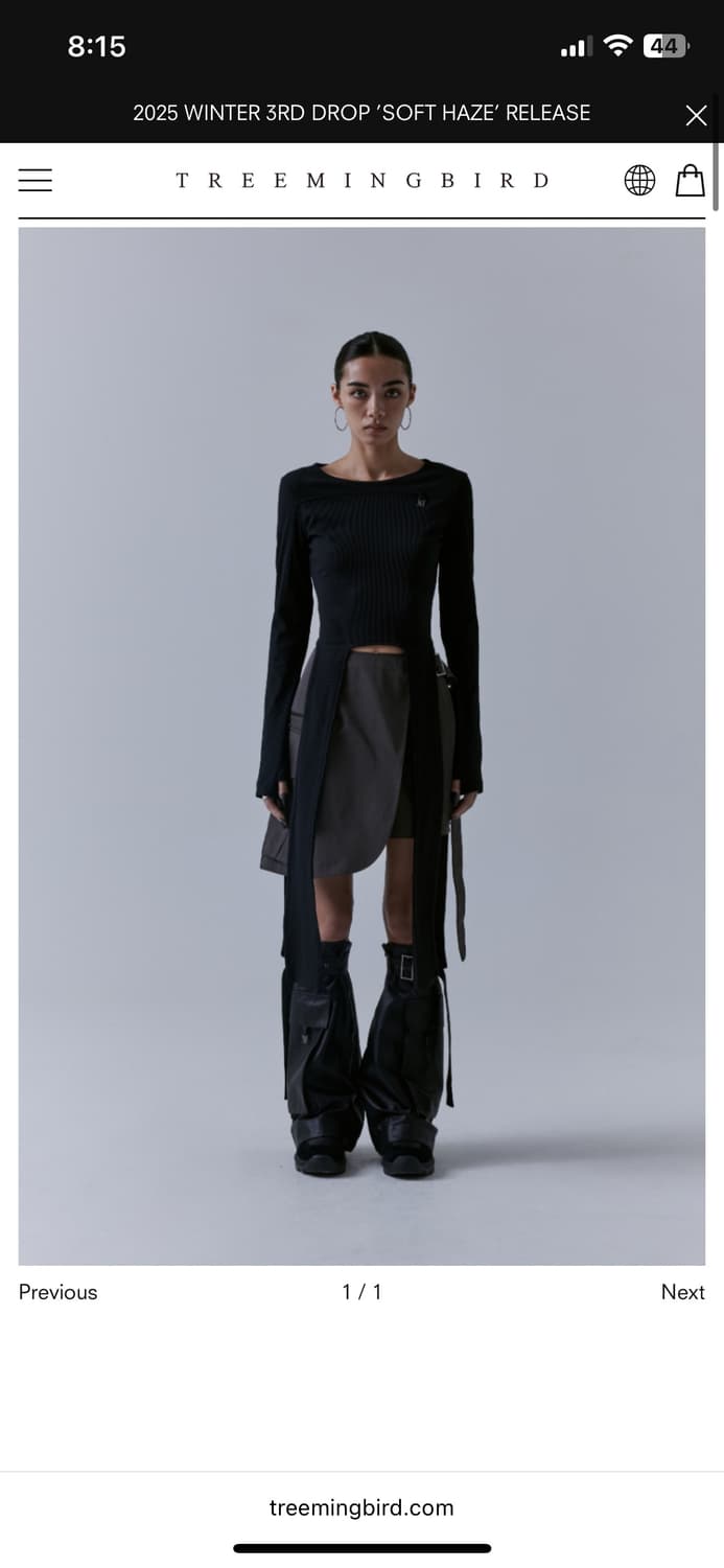 트리밍버드 back-less strap long sleeve black 상품이미지2