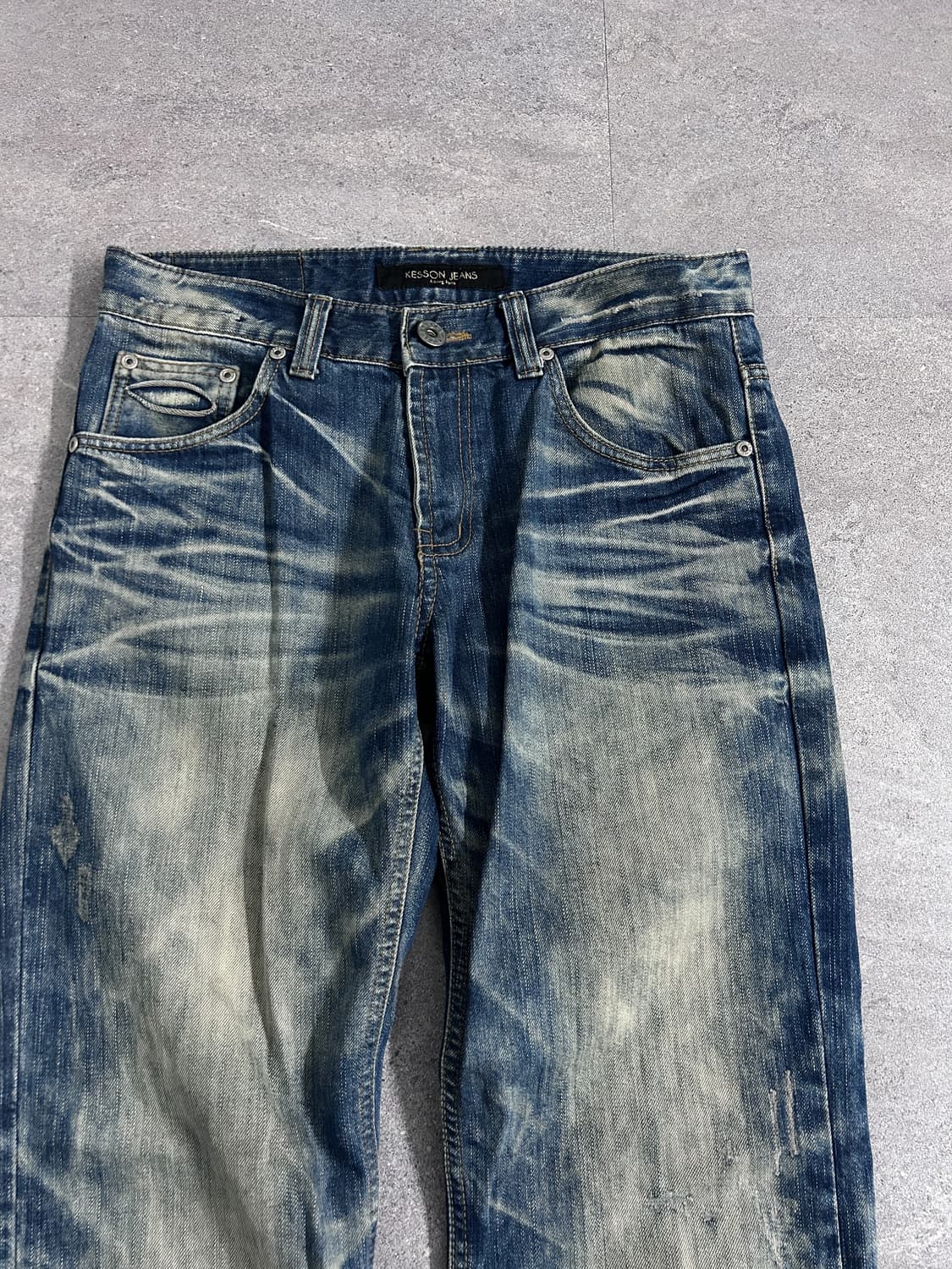 하드 워시드 데님 팬츠 상품이미지5