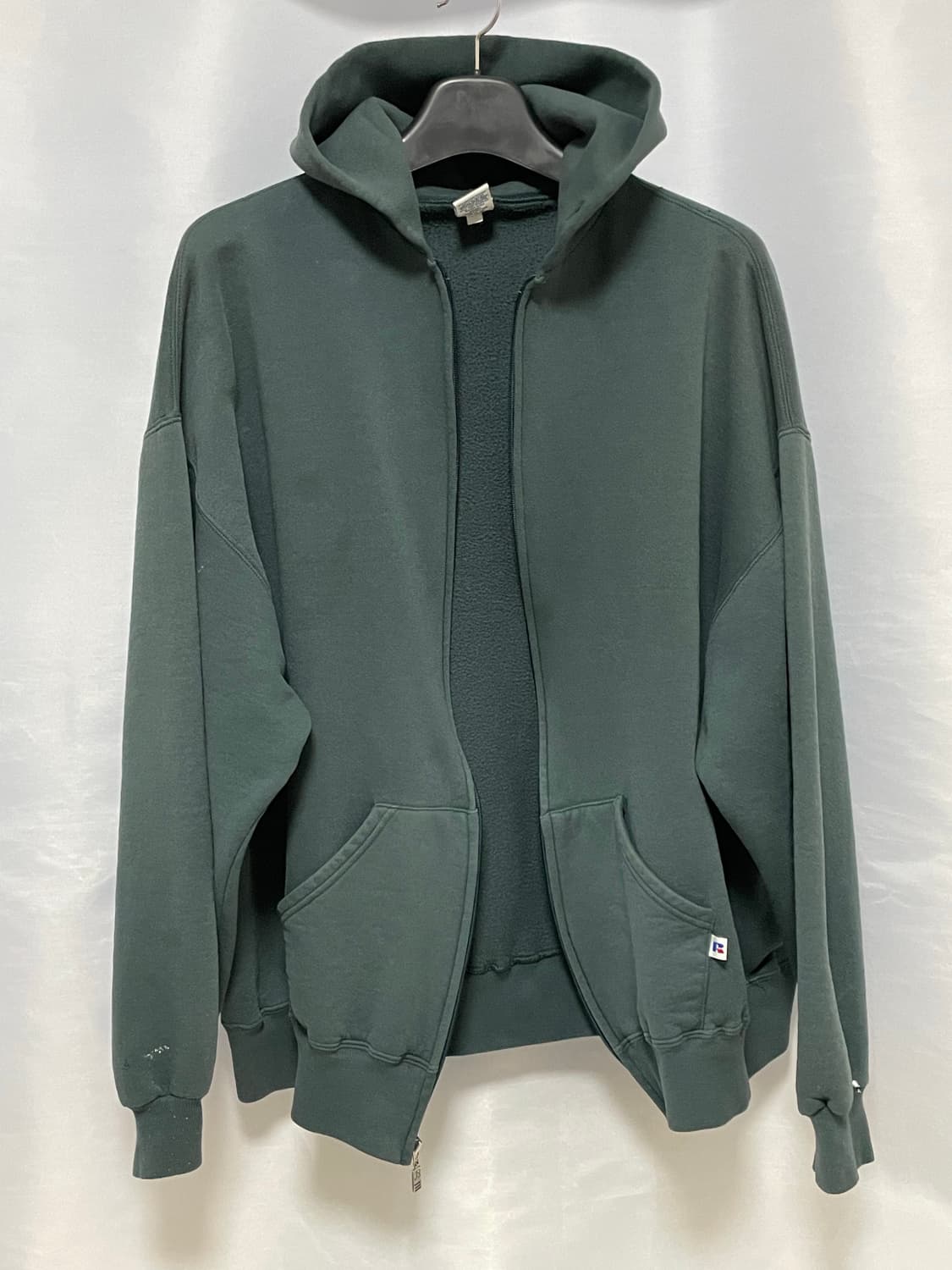 [D.O Vtg] 90s 러셀 50/50 후드 집업 다크 그린(XXL) 상품이미지7