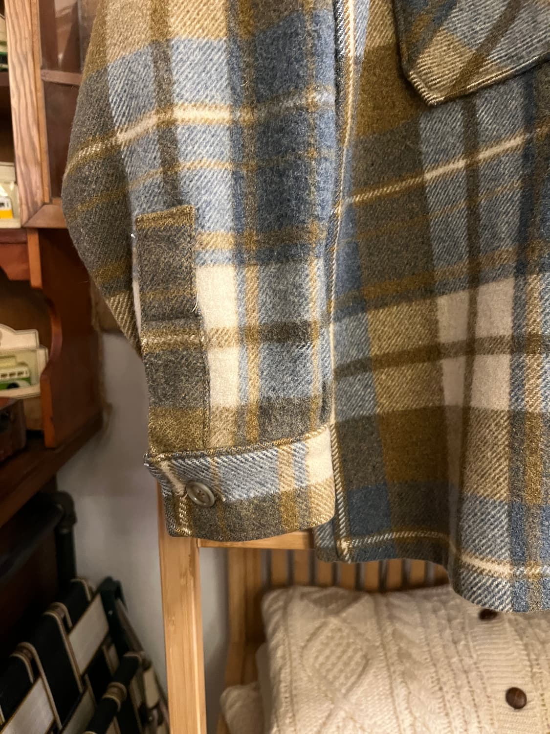 [M]70's 울리치 USA 타탄체크 울 셔츠 자켓 상품이미지5