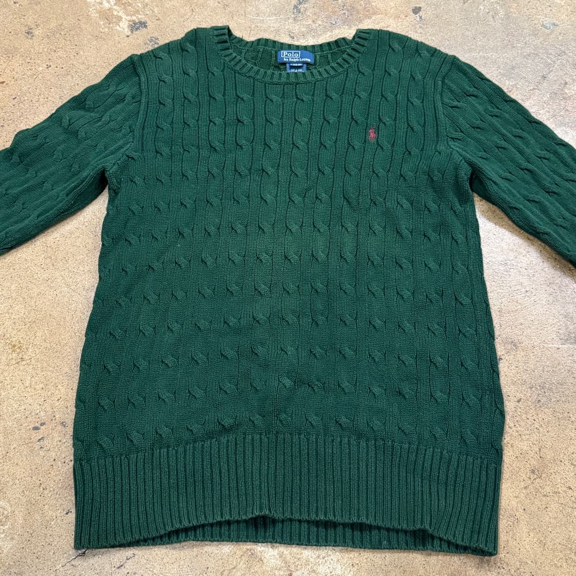 폴로 랄프로렌 그린 꽈배기 니트 가디건 상품이미지3