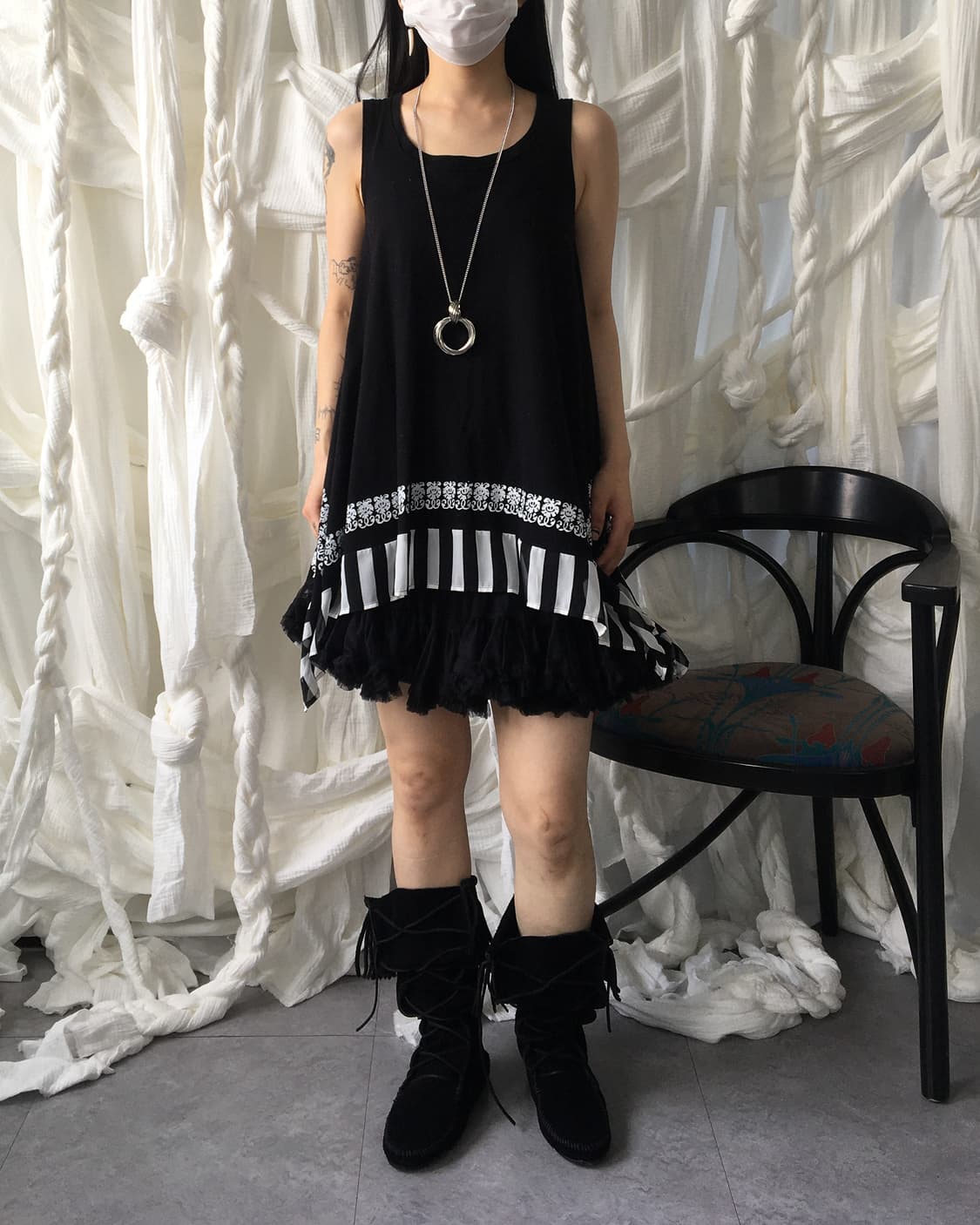 Sunao kuwahara Unbalanced sleeveless one 상품이미지5