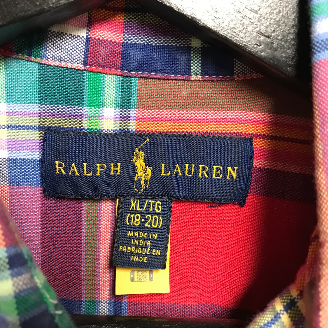 폴로 랄프로렌 QR 체크 셔츠 XL18-20(W) 상품이미지5