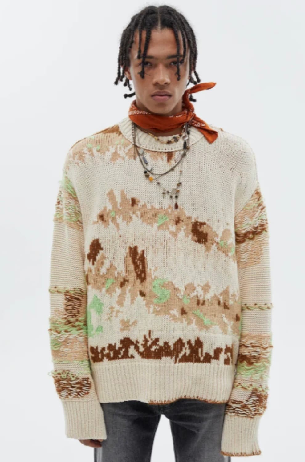 앤더슨벨 유니섹스 델라 인타샤 크루넥 스웨터 (BEIGE) 상품이미지1