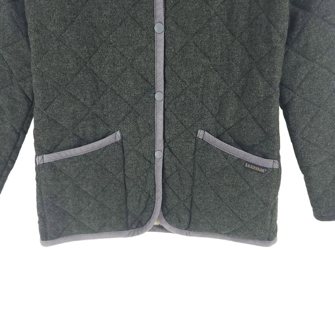 [여36]라벤햄 그레이 양모 퀼팅 자켓[Y61-198] 상품이미지3