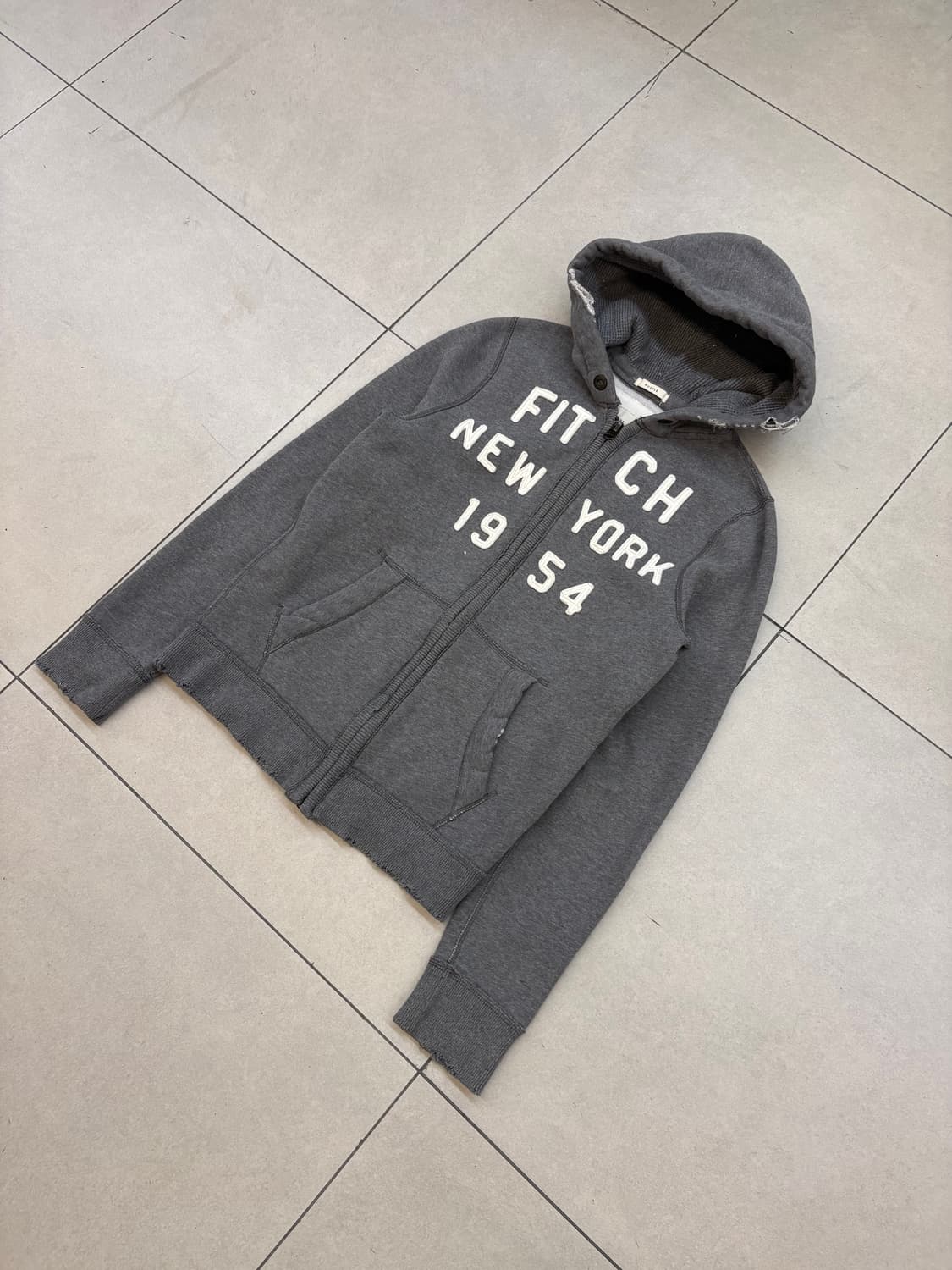 아베크롬비 피치 뉴욕 디스트레스드 후드집업 상품이미지4