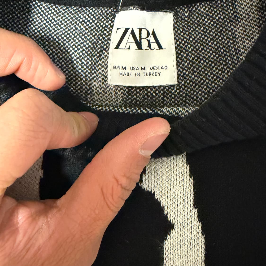 [M] 자라 자카드 니트 스웨터 상품이미지2