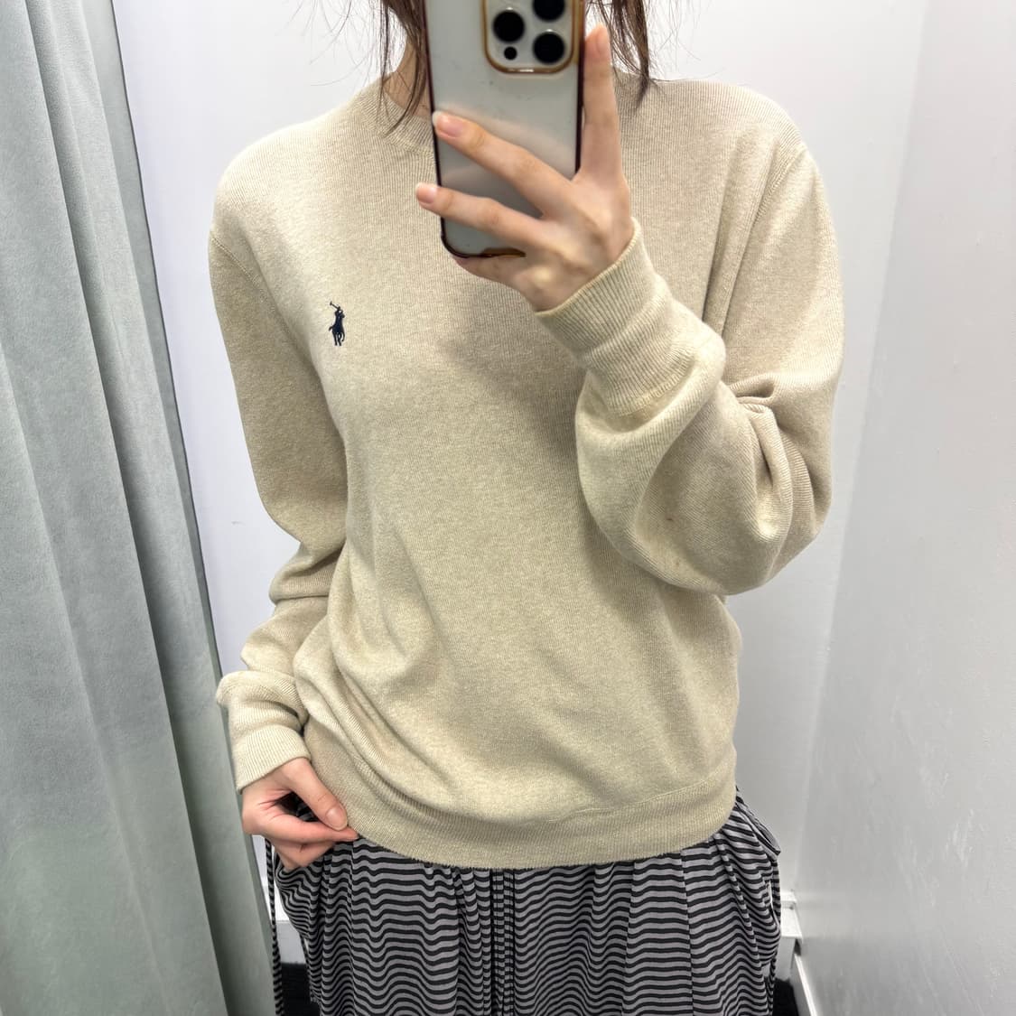 폴로 베이지 니트 상품이미지2