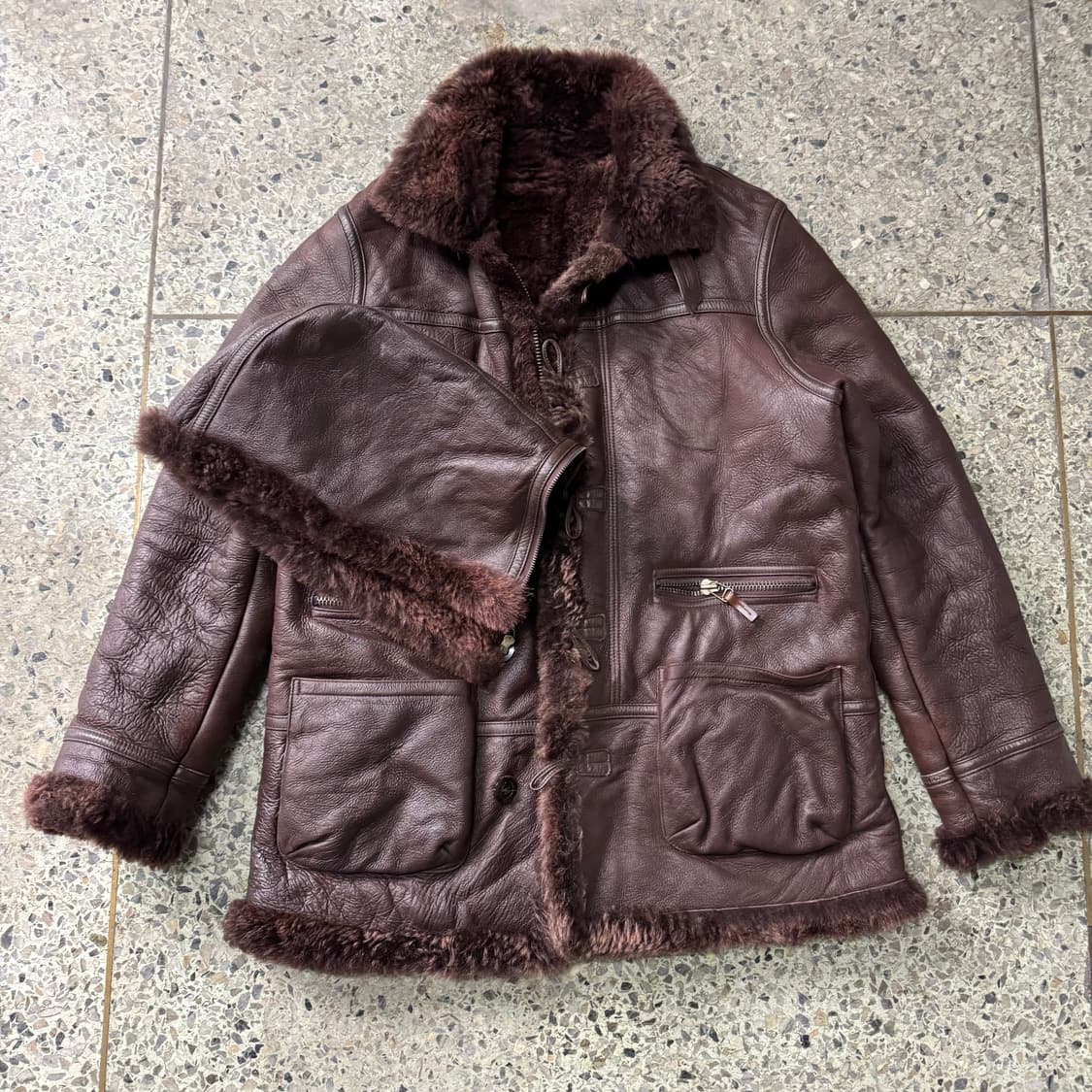 [XL] 빈티지 B7 무스탕 무통 자켓 상품이미지2