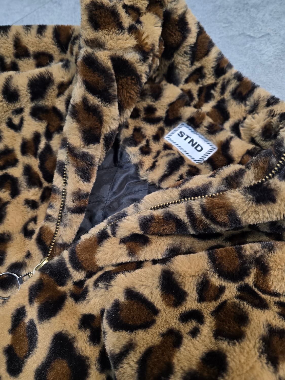 STND 레오파드 퍼 자켓 상품이미지5