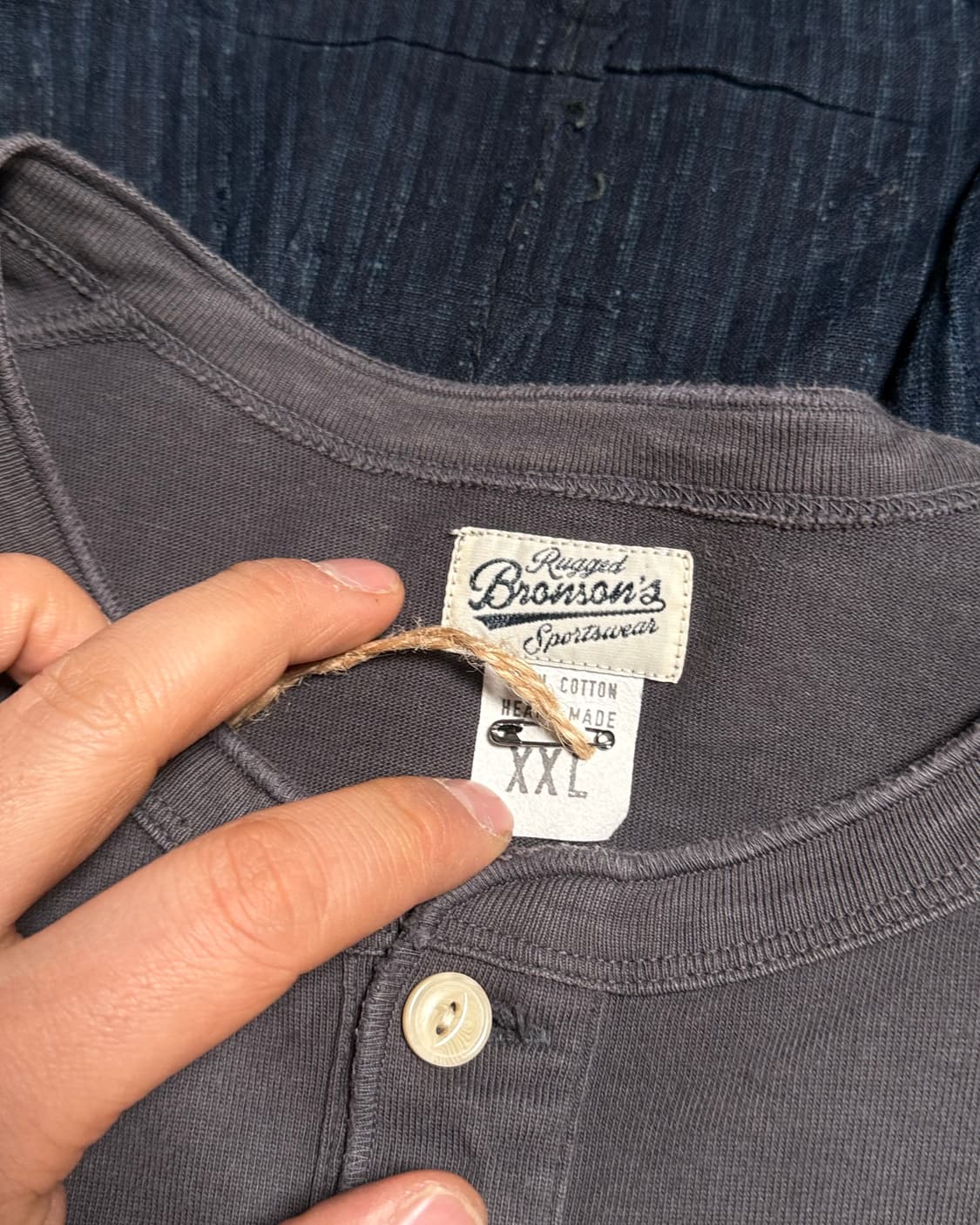 브론슨 10.6oz 코튼 숏 슬리브 헨리 티셔츠 XXL 상품이미지3