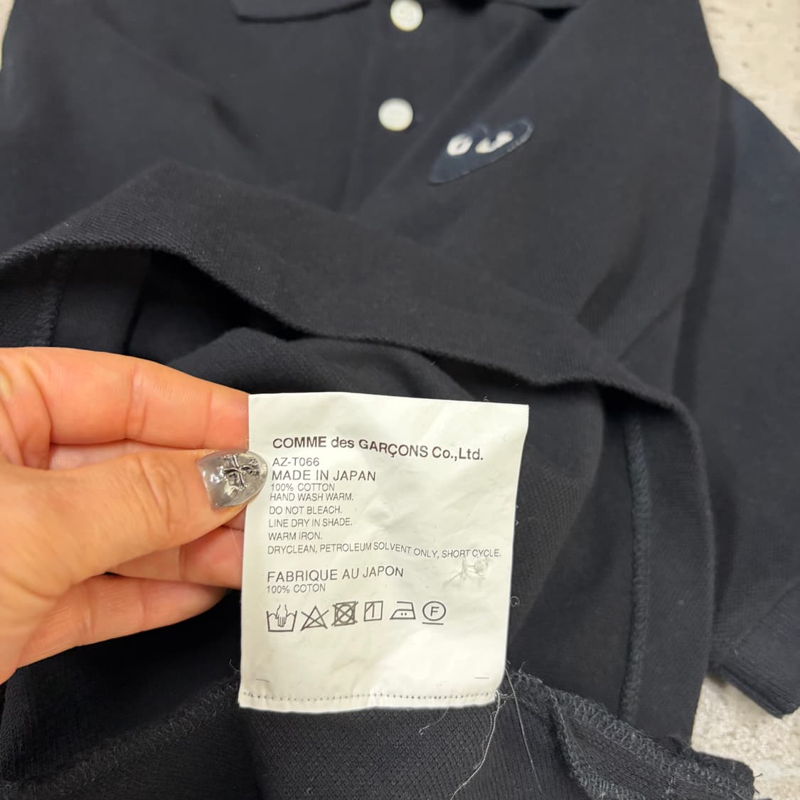 꼼데가르송 카라 반팔티[2428] 상품이미지7