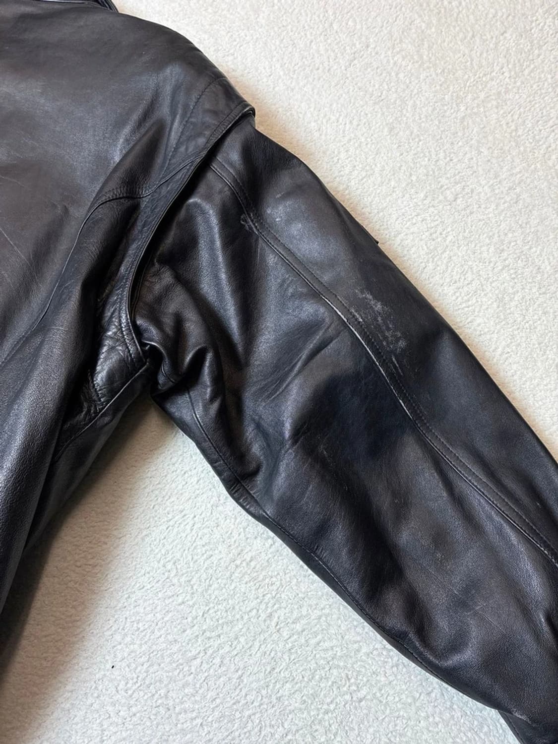 Selectede 90's 100% 양가죽 라이더 블루종자켓 PN6648 상품이미지9