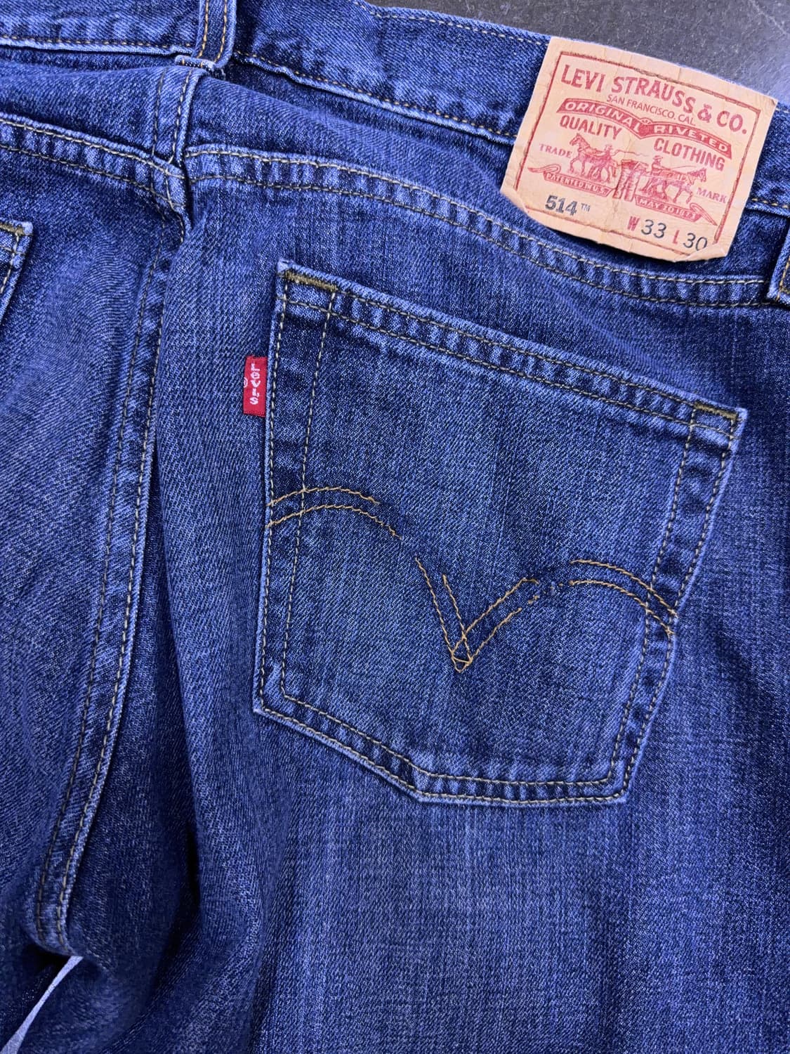 리바이스 514 슬림 스트레이트핏 00's 빈티지 워싱 데님팬츠 33 상품이미지7