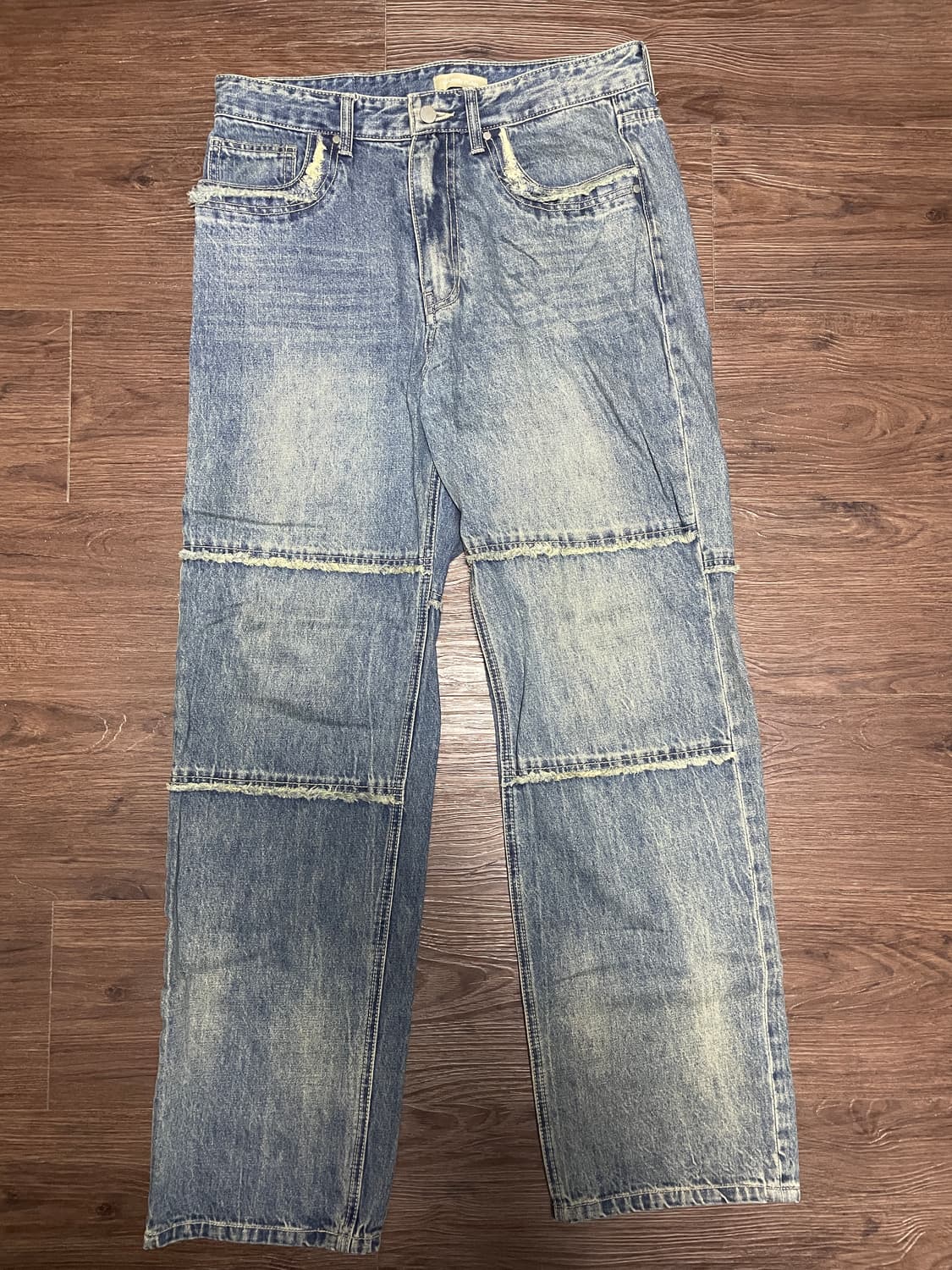 Cut Out Straight Jeans - BLUE 상품이미지2