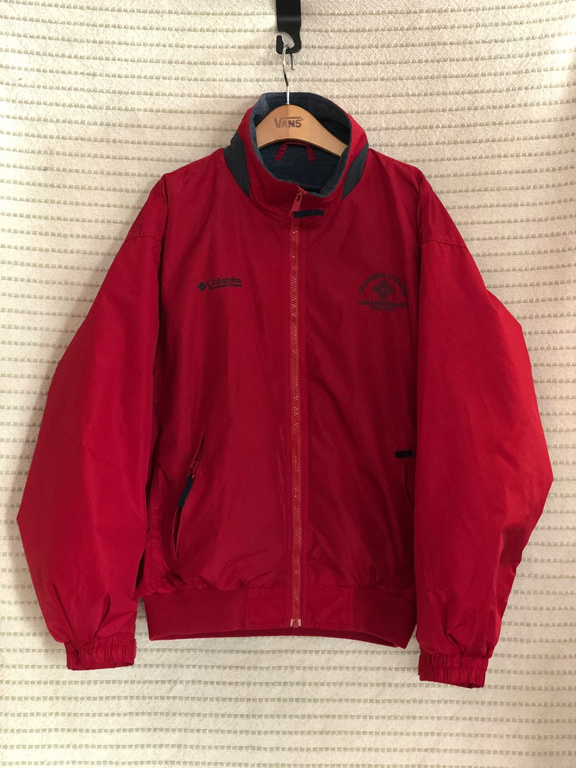 컬럼비아 빈티지 레드 웜업 자켓 블루종 봄버 상품이미지1