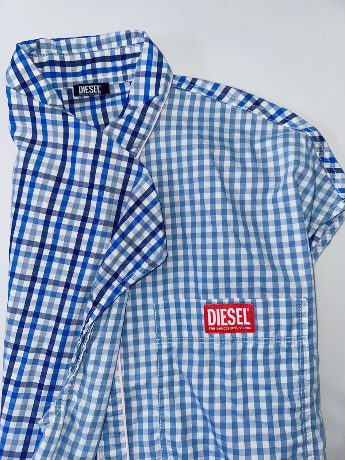 Diesel 디젤 체크 반팔 셔츠 상품이미지2