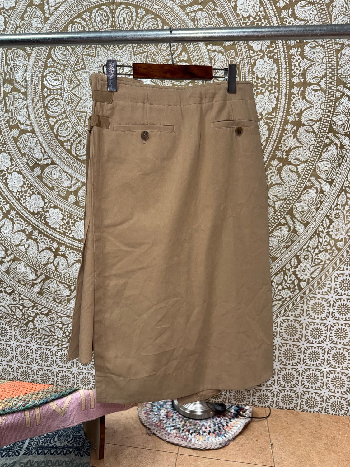 JJRO 빈티지 여성 코튼 랩스커트 상품이미지5