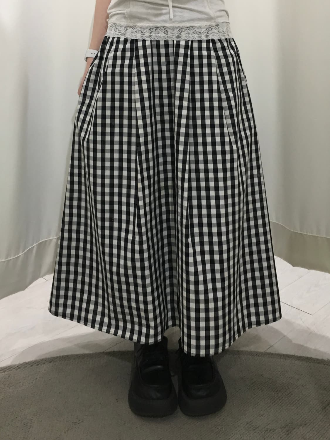 Gingham check skirt 상품이미지1