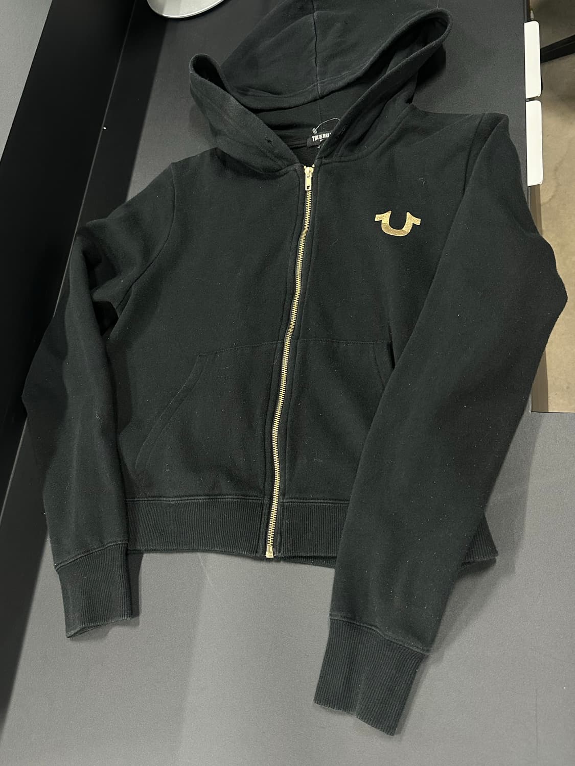 트루릴리전 블랙 후드 집업 상품이미지3