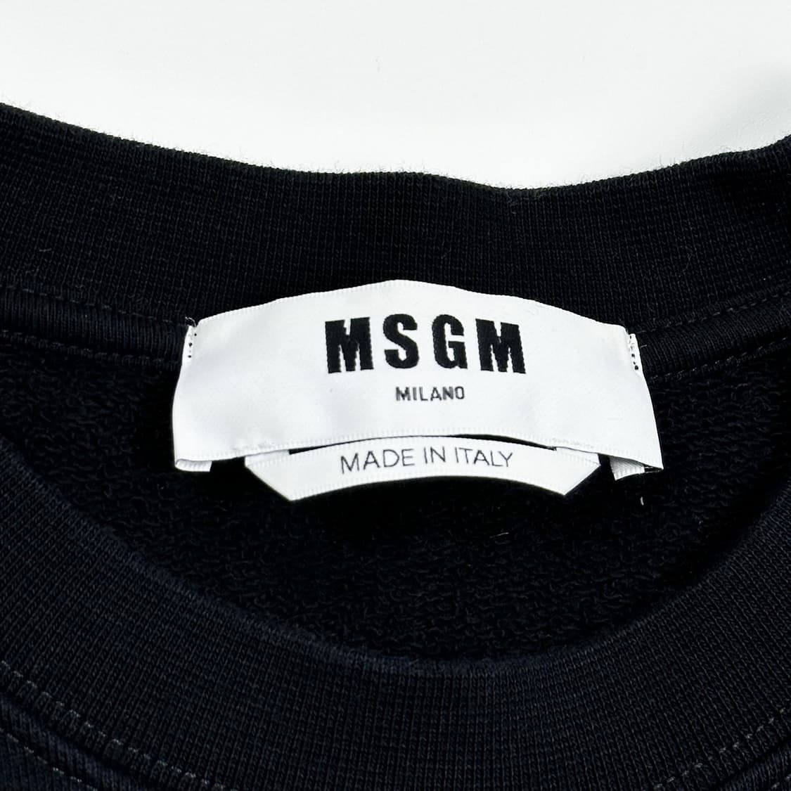 MSGM 센터 로고 블랙 크루넥 맨투맨 (M 여성추천) 상품이미지5