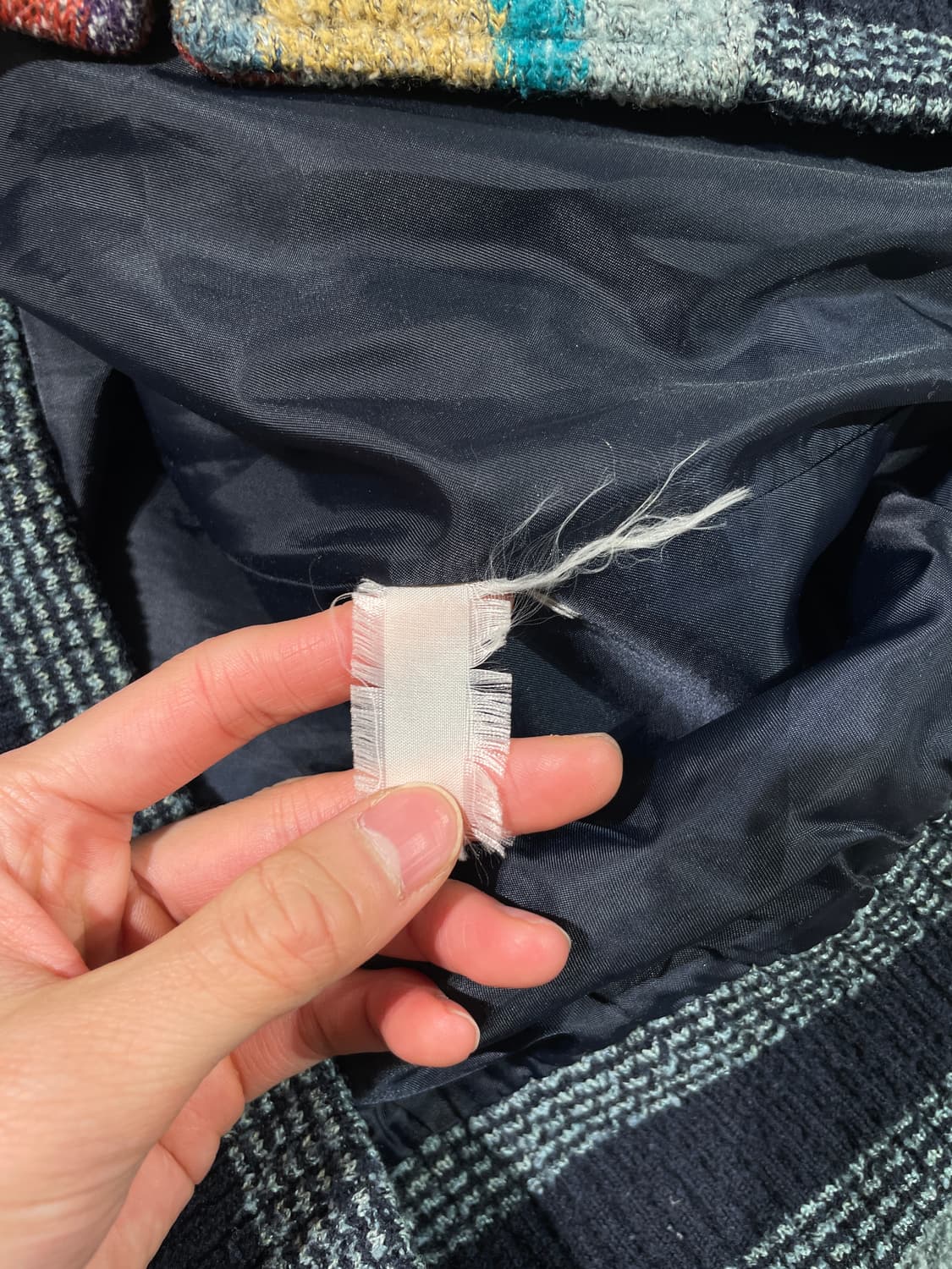 카페르도니 믹스 스트라이프 배색 폴라넥 집업 자켓 상품이미지8