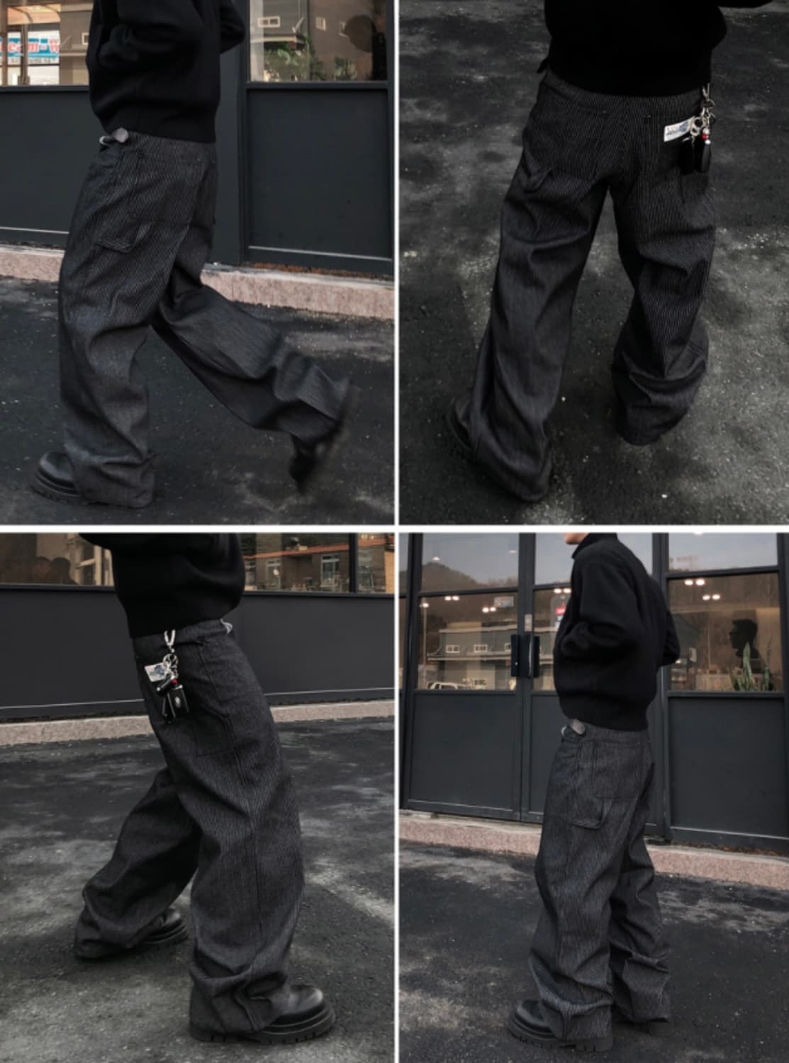 Essu 이쓔 스트라이프 카펜더 데님 상품이미지2