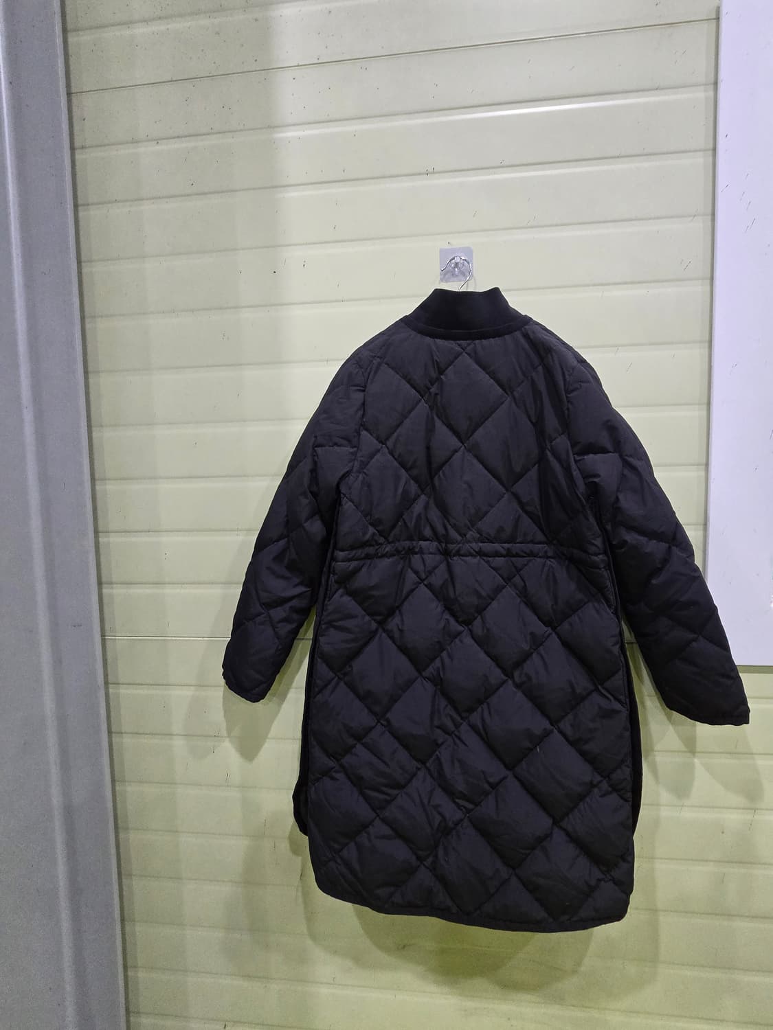 다이아 퀄팅 롱패딩 블랙 상품이미지6