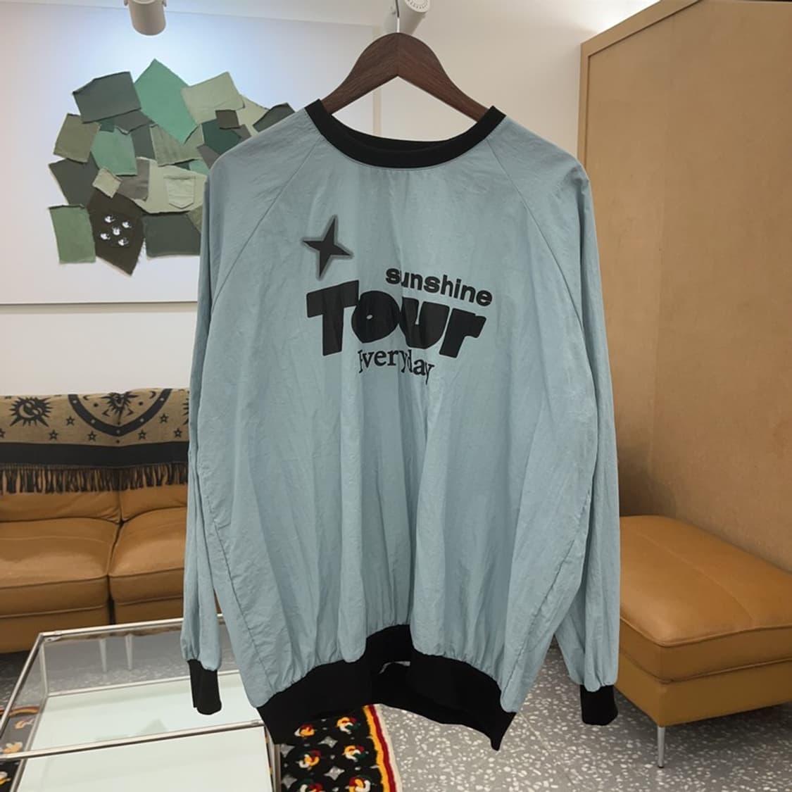 랩스튜디오 올드스쿨 하늘색 바람막이 맨투맨 M C06577 상품이미지3