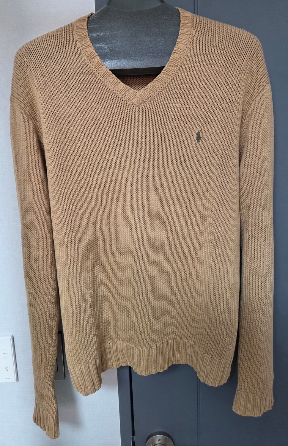 폴로 랄프로렌 니트 스웨터 브이넥 베이지 xl 105,110 판매 상품이미지8