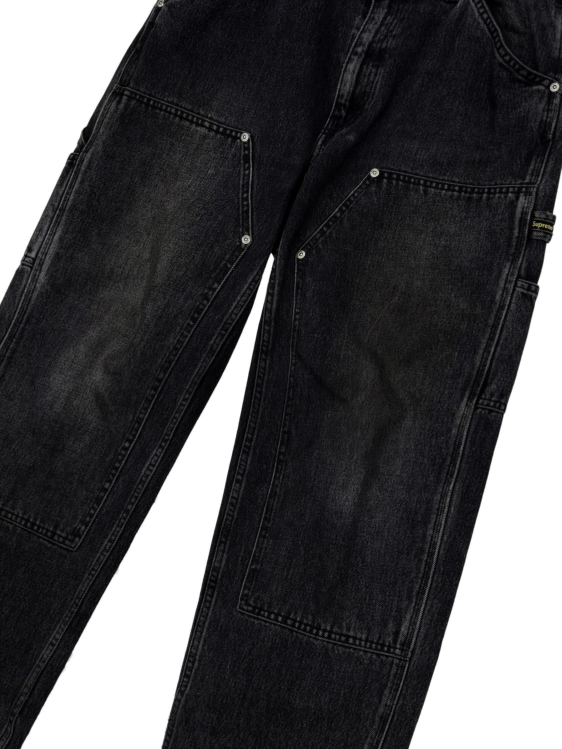 슈프림 더블 니 페인터 팬츠 워시드 블랙 상품이미지5