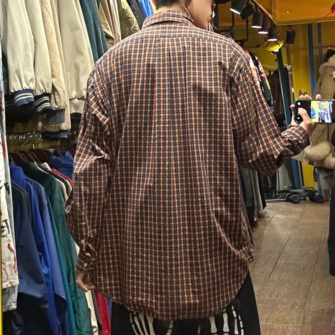 [HI] 폴로 랄프로렌 셔츠 체크오렌지 상품이미지5