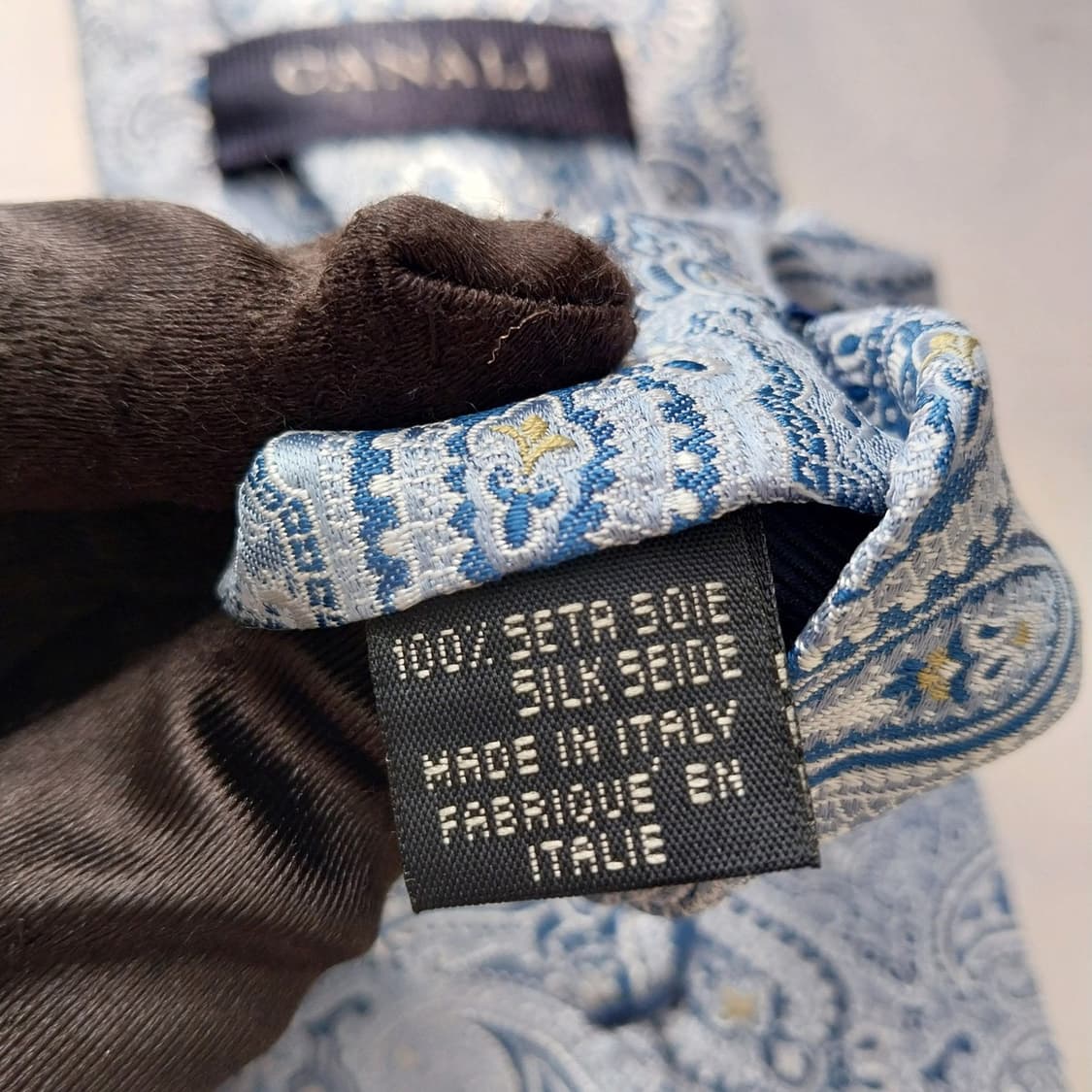 까날리 실크 페이즐리 자카드 넥타이 9.1cm A+등급 K1605
 상품이미지9