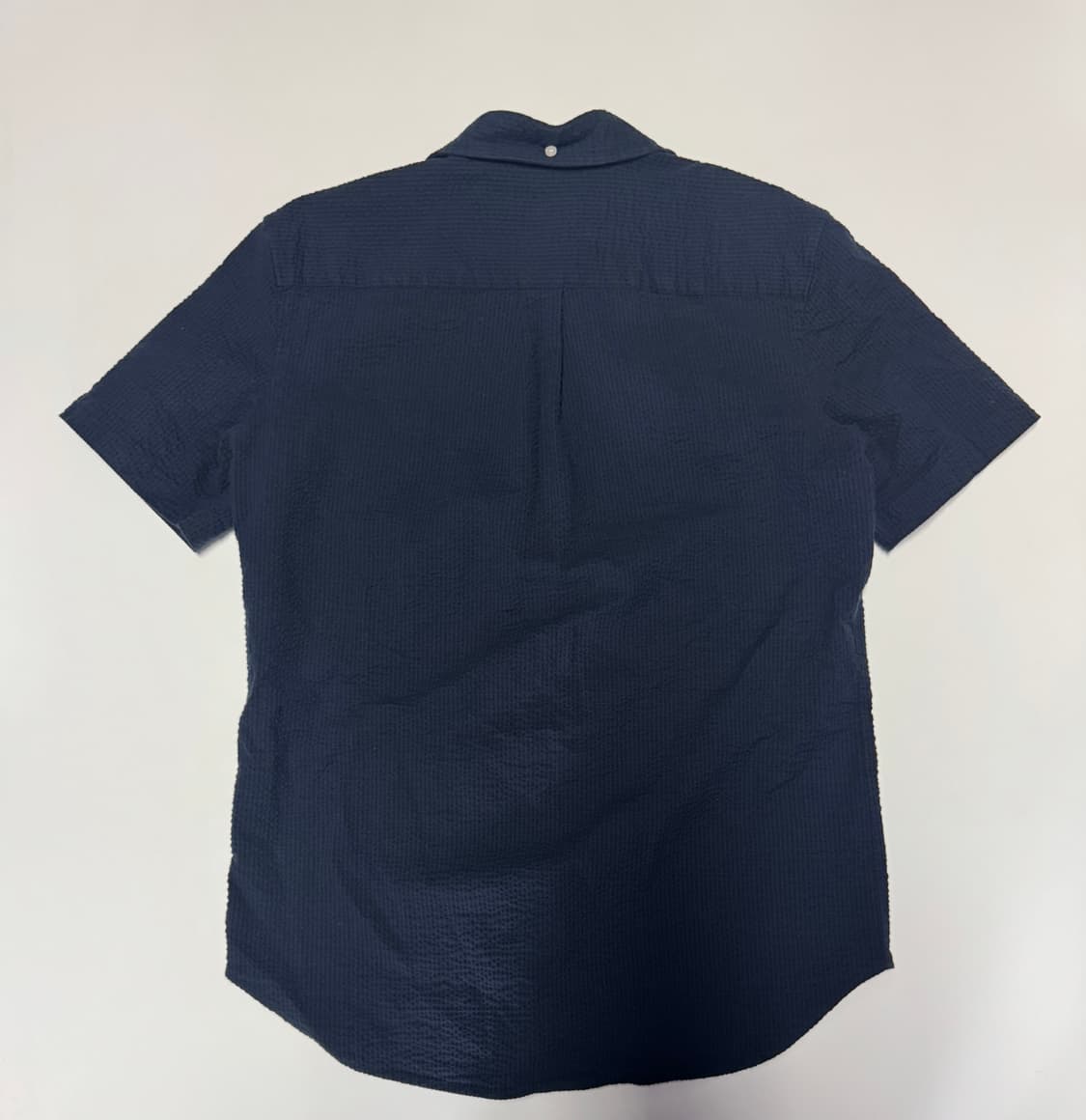 US 폴로 23년도 시어서커 반팔 셔츠 L 네이비 상품이미지2