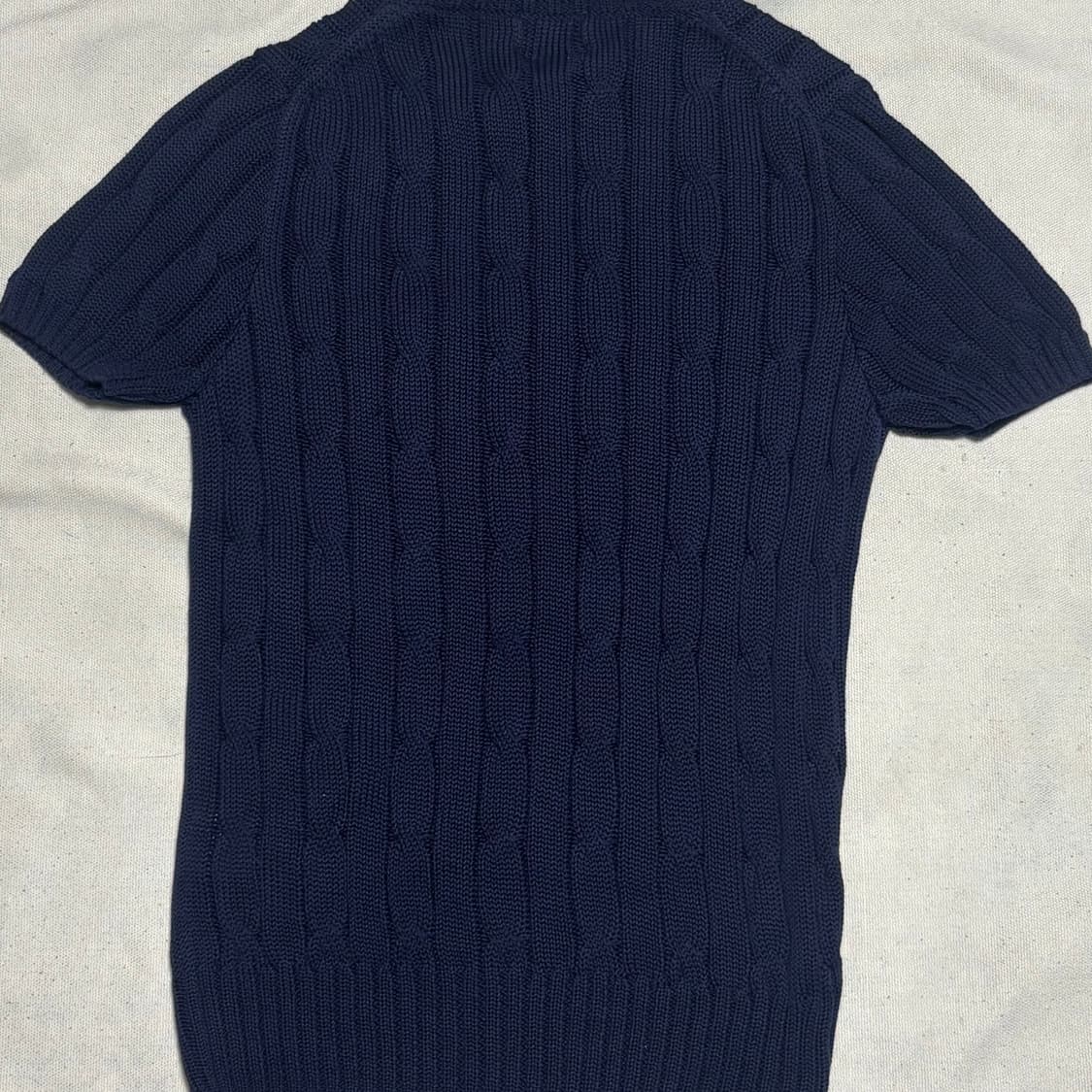 🫶🏻 폴로 랄프 로렌 여성용 네이비 반팔 니트🫶🏻 상품이미지3