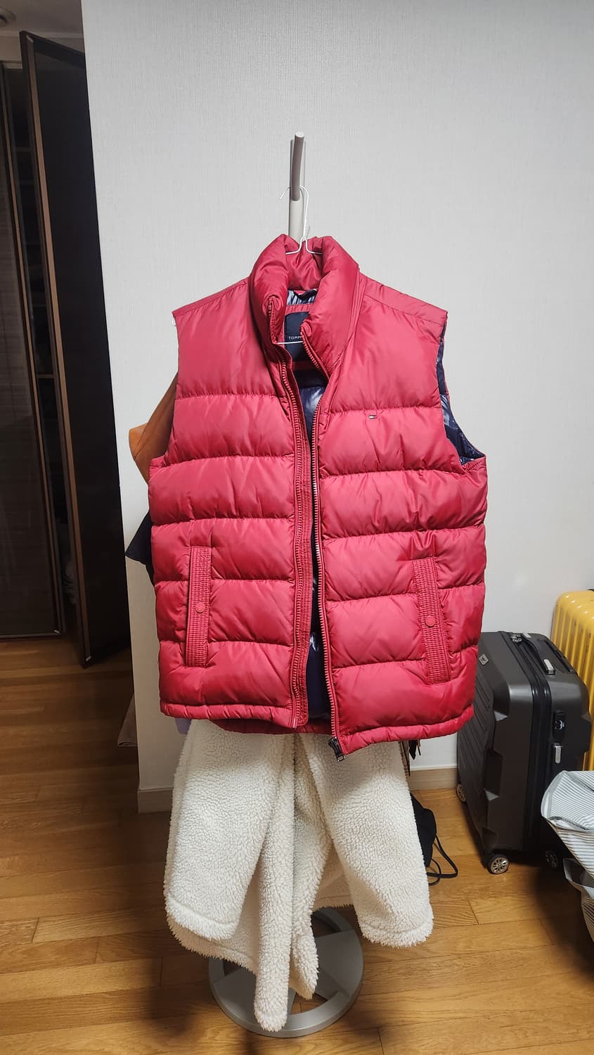 타미 레드 패딩조끼 L 105 상품이미지1