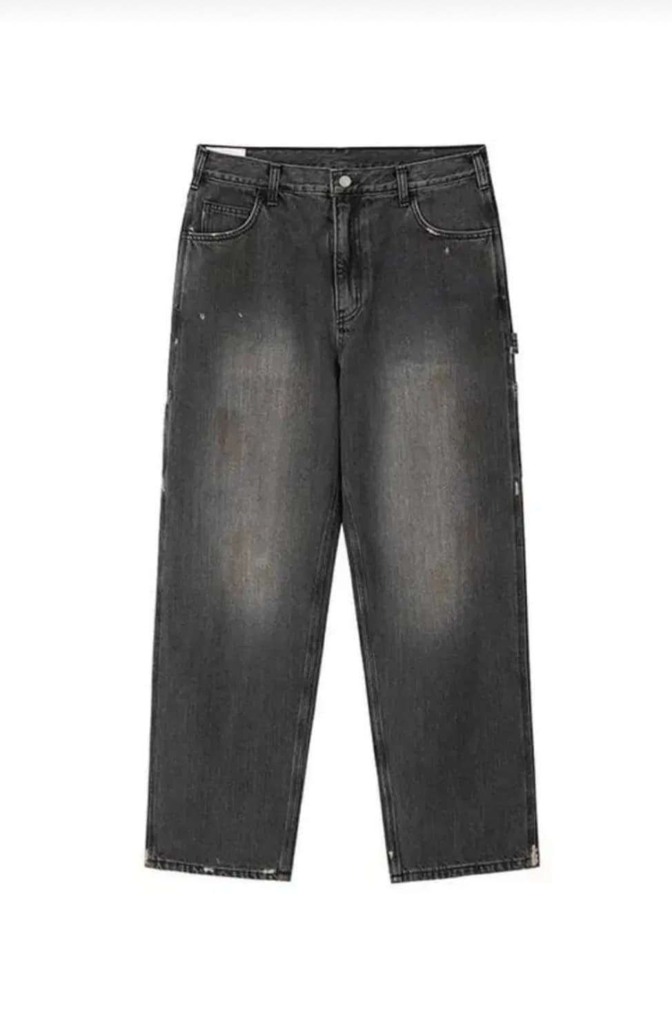 아트이프액츠 오일 워시드 데님 카펜터 팬츠 M 유즈드 블랙 상품이미지3