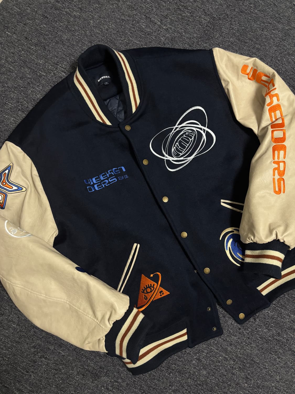 [엔시티 등 유명 연예인 착용] 위캔더스 레트로 퓨처 바시티 자켓 (XL 상품이미지1