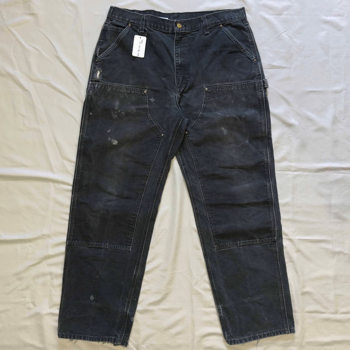 칼하트 더블니 워크팬츠 B01 BLK 38X34 상품이미지1