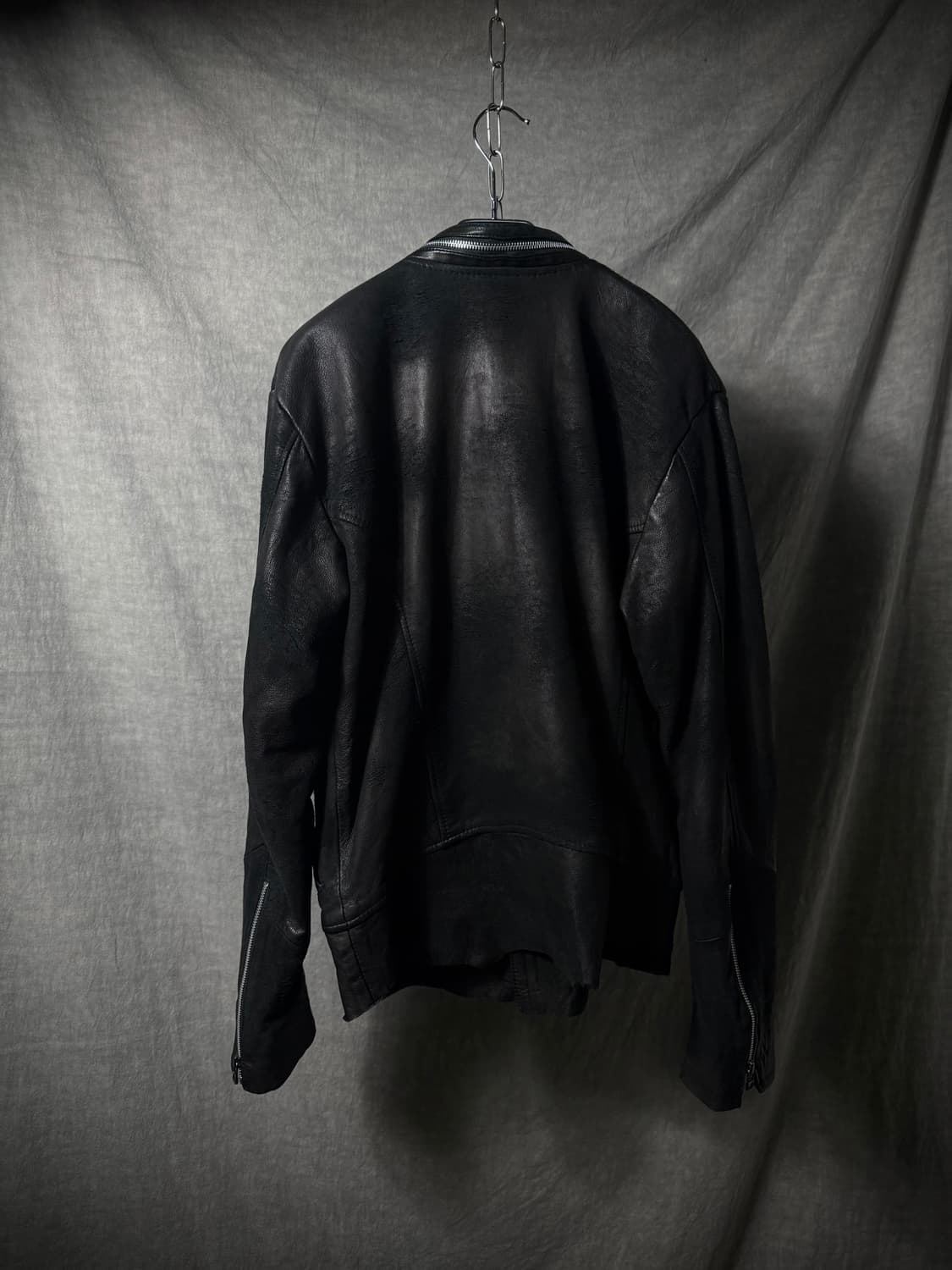 14th Addiction Cross-Zip Leather Jacket  상품이미지10