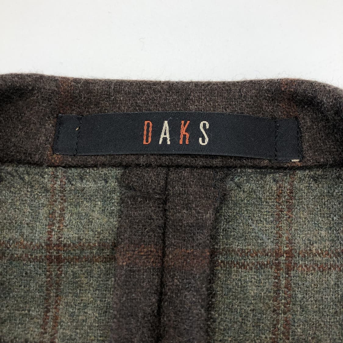 닥스 울 100% 브라운 체크 콤비자켓 100  상품이미지6