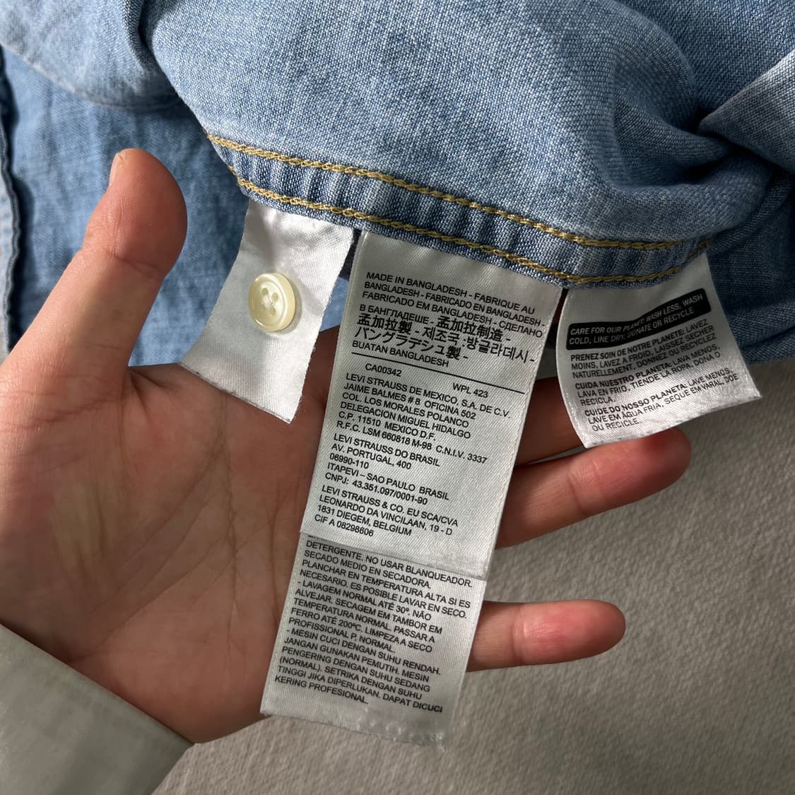 100 리바이스 웨스턴 데님 셔츠 상품이미지5