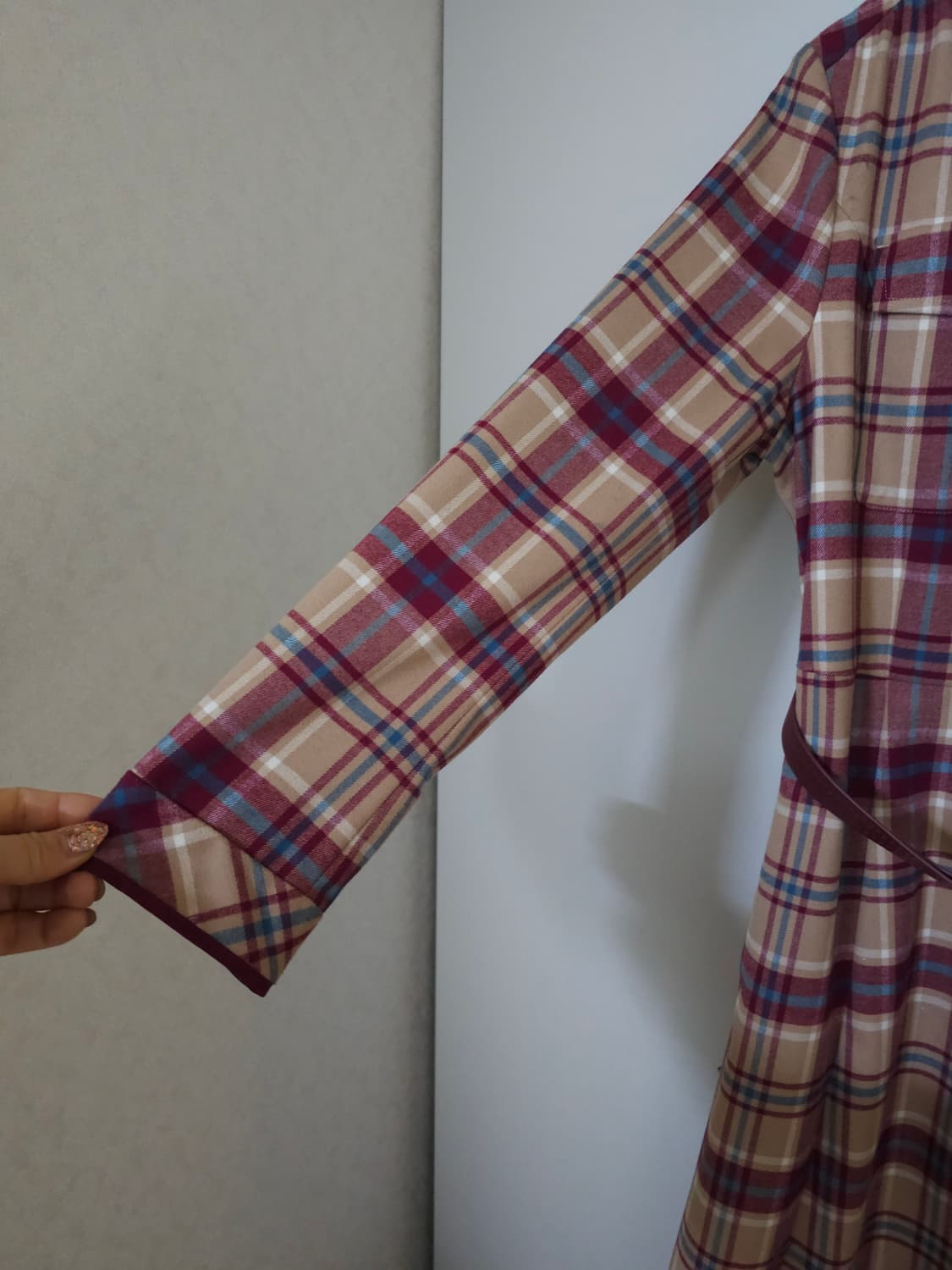 닥스 체크 벨트 롱원피스 상품이미지6