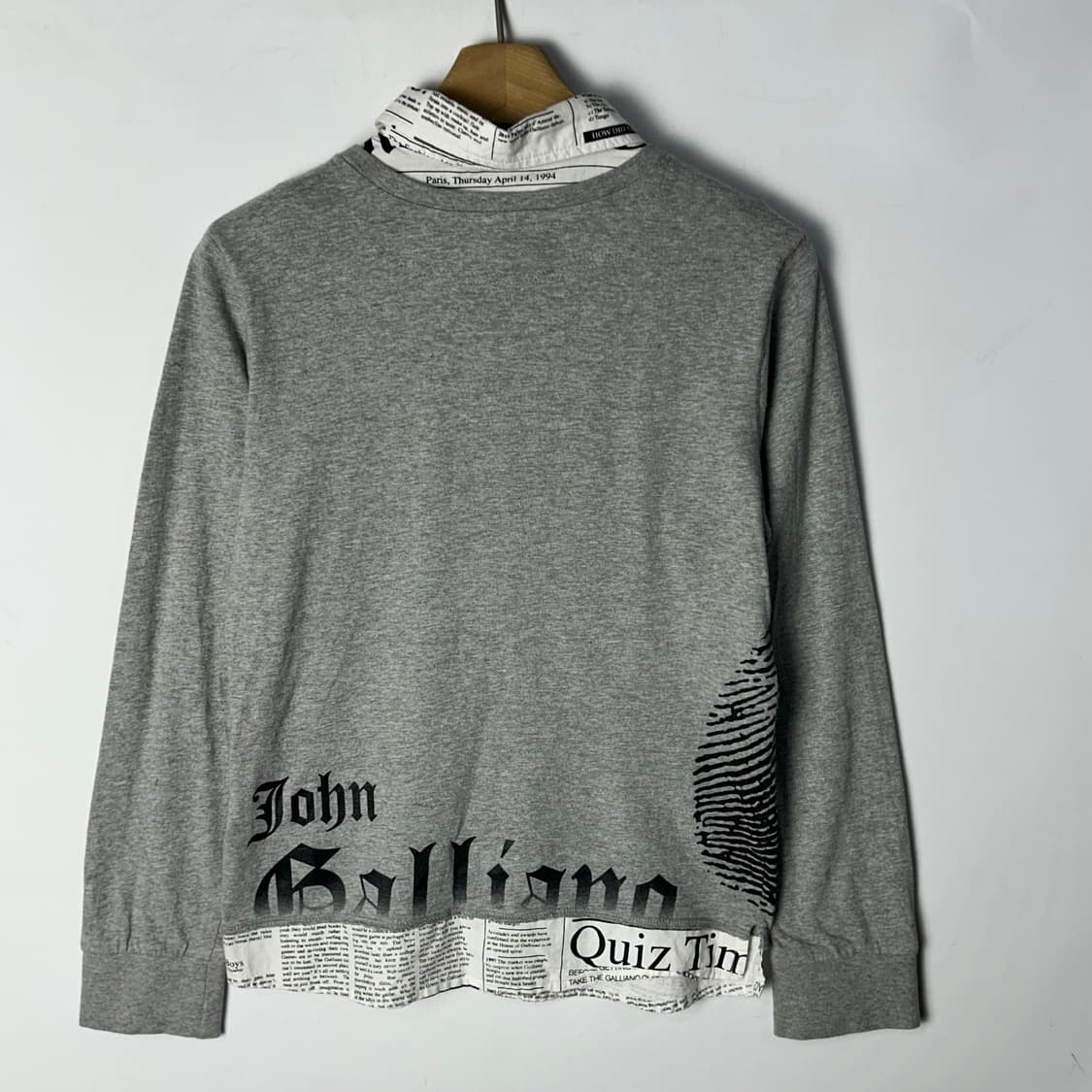 [John Galliano] 존 갈리아노  프린팅 레이어드 V넥 롱슬리브 상품이미지2