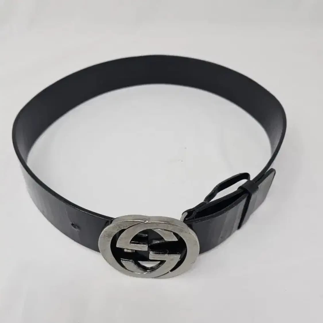 구찌 인터로킹 G 버클 벨트 블랙 상품이미지1